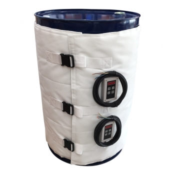 Ogrzewacz beczek 200l do zastosowań farmacutycznych i żywnościowych, cyfrowy kontroler (0-120ºC) 2 x 600W